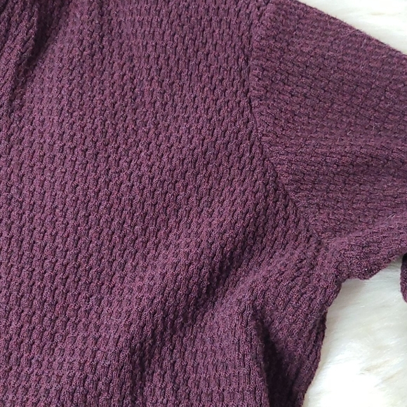 Tasso Elba plum purple knit pullover sweater med - Picture 4 of 6